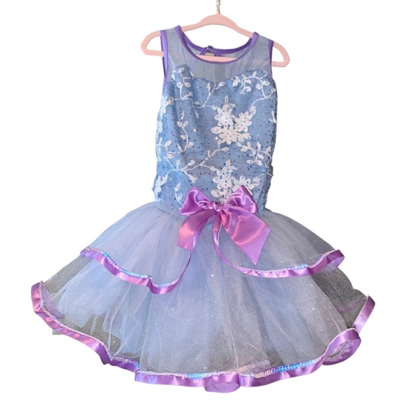 Weissman | Costumes | Weissman Light Blue Purple Sparkle Dance Dress C ...